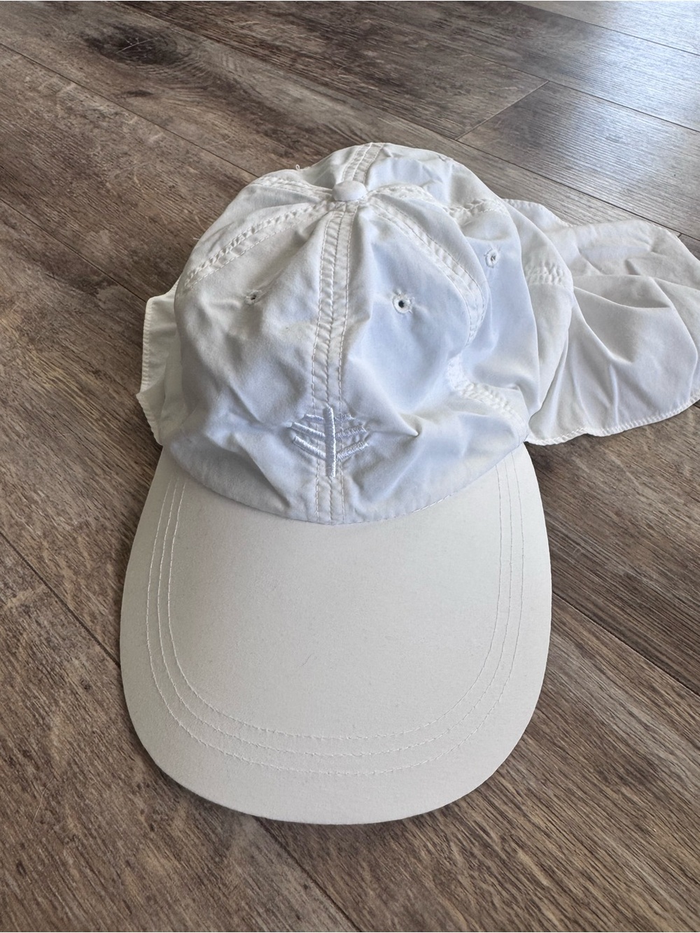 Coolibar Unisex Wave Rider Sport Cap White Sun Protection Baseball Cap - Picture 7 of 7